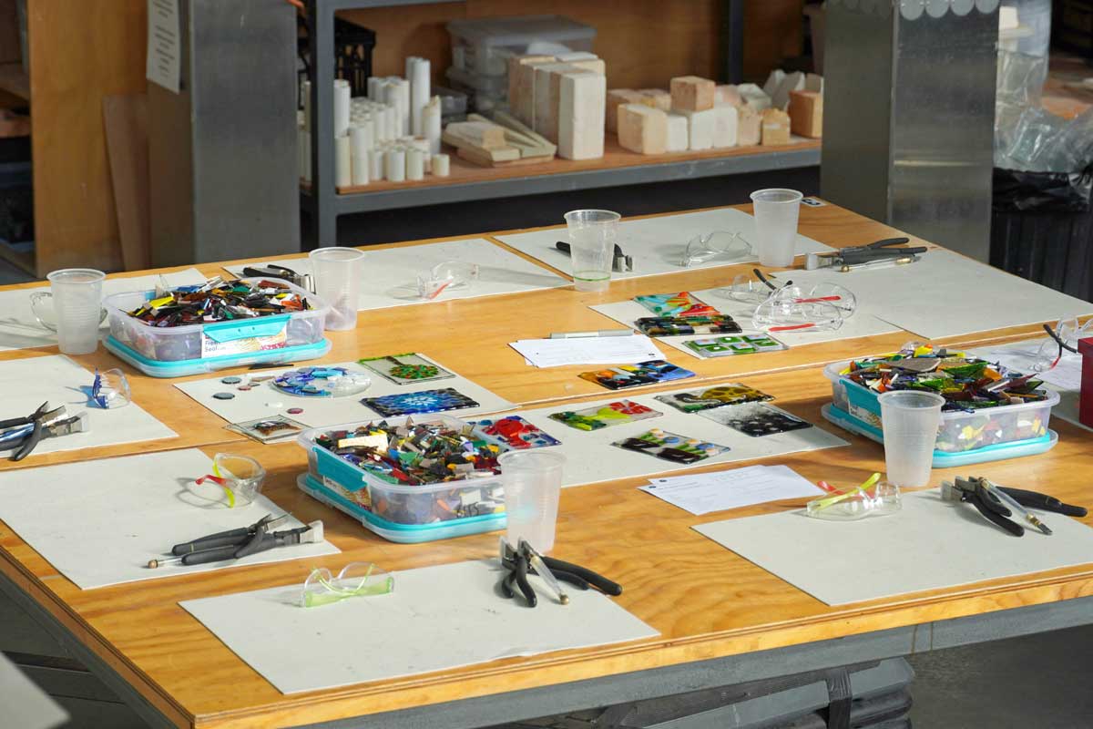 Atelier de mosaïque